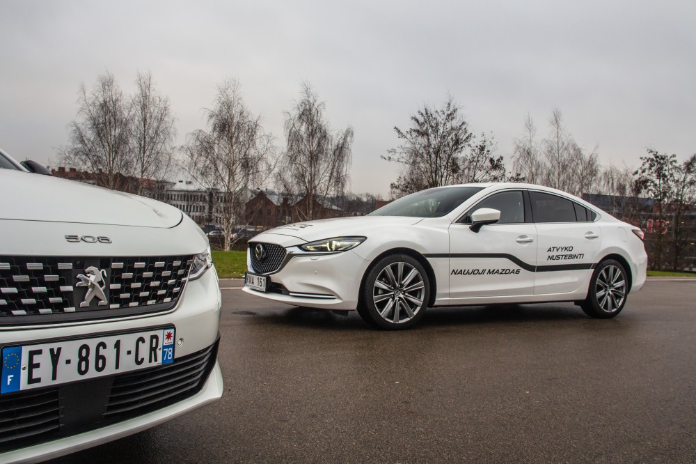 Palyginamasis testas: Mazda 6 prieš Peugeot 508