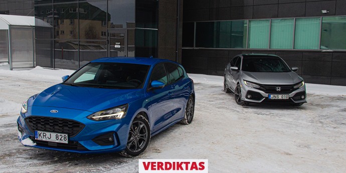 Honda Civic Sport Plus ir Ford Focus ST-Line