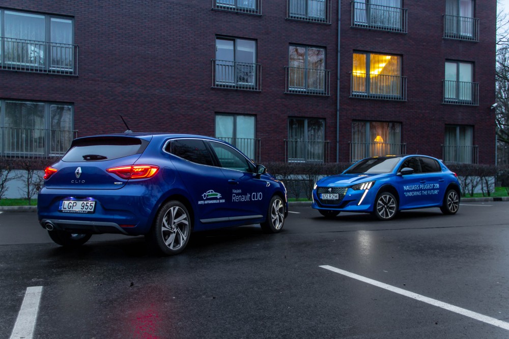 Peugeot 208 GT-Line ir Renault Clio RS-Line