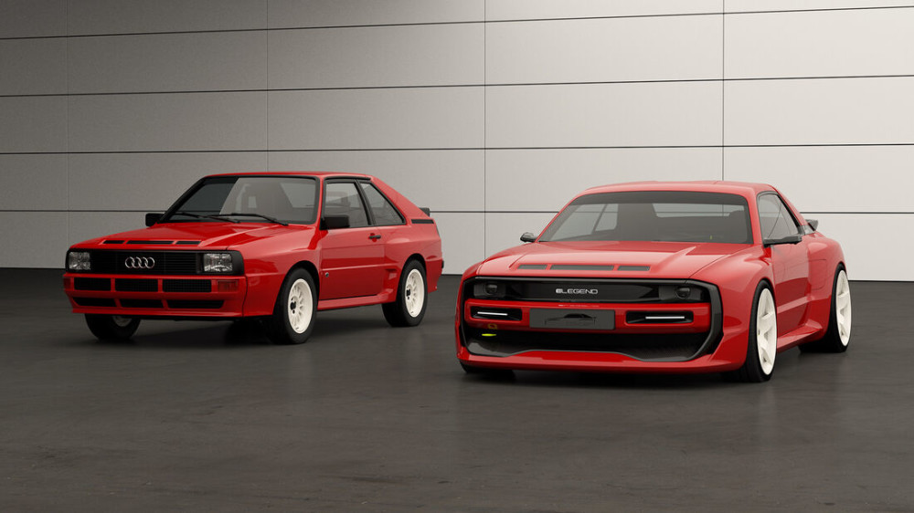 „Audi Sport Quattro“ buvo akivaizdus šio projekto įkvėpimo šaltinis. Žema stogo linija, platūs klubai bei ganėtinai trumpa ratų bazė yra tos savybės, kurias rastume ir „Audi Sport Quattro“. Be abejonės, jeigu pažvelgtumėte į „Audi Sport Quattro“ ir „E-Legend“ surastumėte ir daugiau panašumų, bet tai tik maža dalis gerybių.