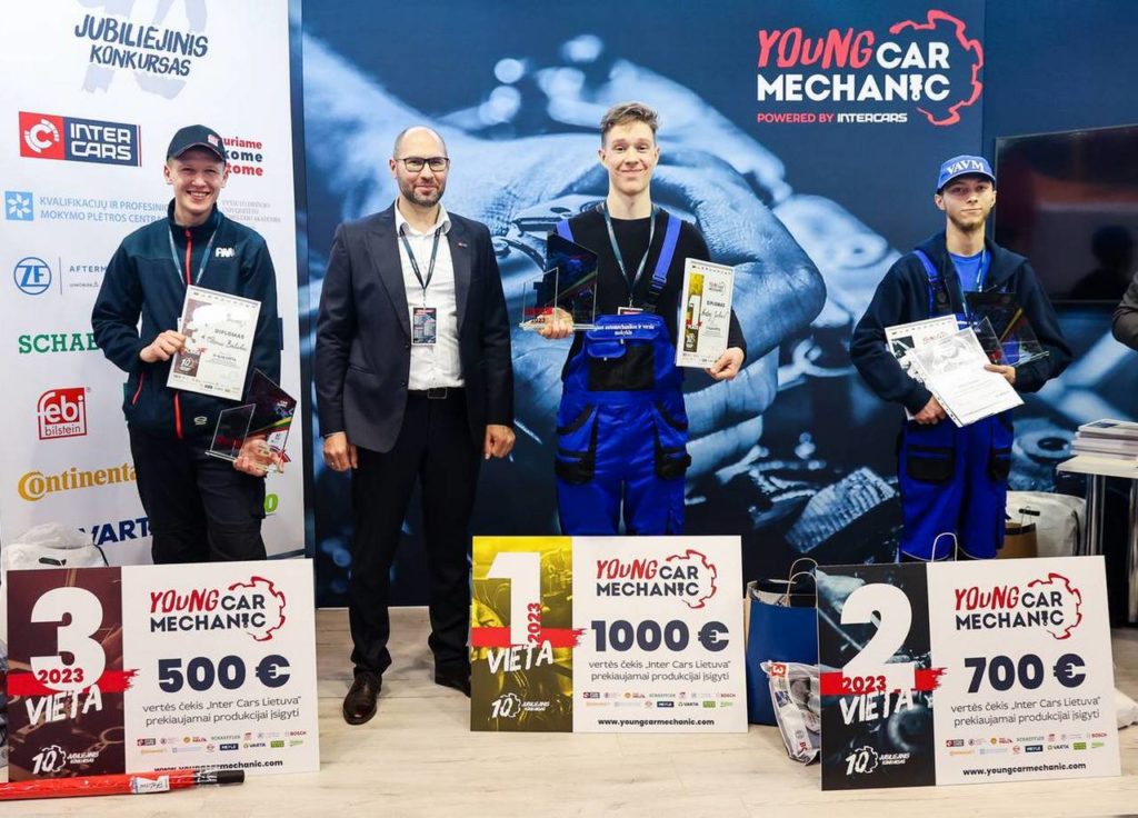 „Geriausias jaunasis automechanikas“ konkurso laureatai 